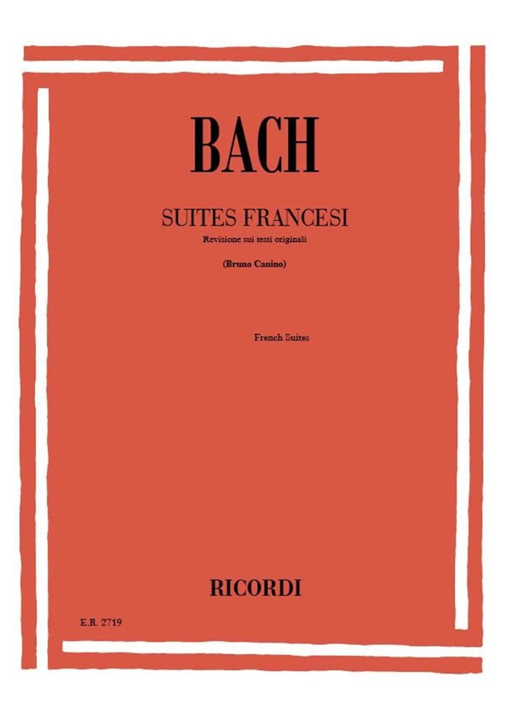 6 Suites Francesi Bwv 812 - 817 Per Pianoforte